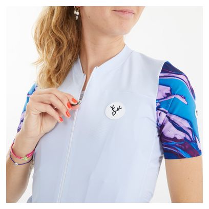 Maillot Manches Courtes Femme LeBram Ventoux Pétrole Bleu Ciel