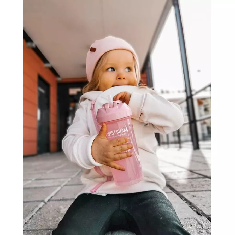 TWISTSHAKE Strohhalmflasche Straw Cup 360 ml 12+ Monate pastel pink