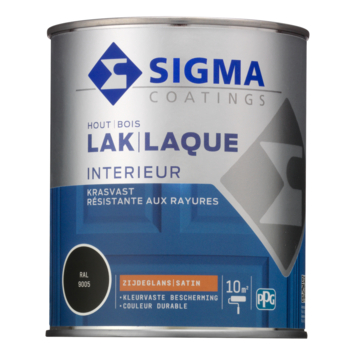 Sigma Interieur binnenlak zijdeglans RAL 9005 gitzwart 750 ml
