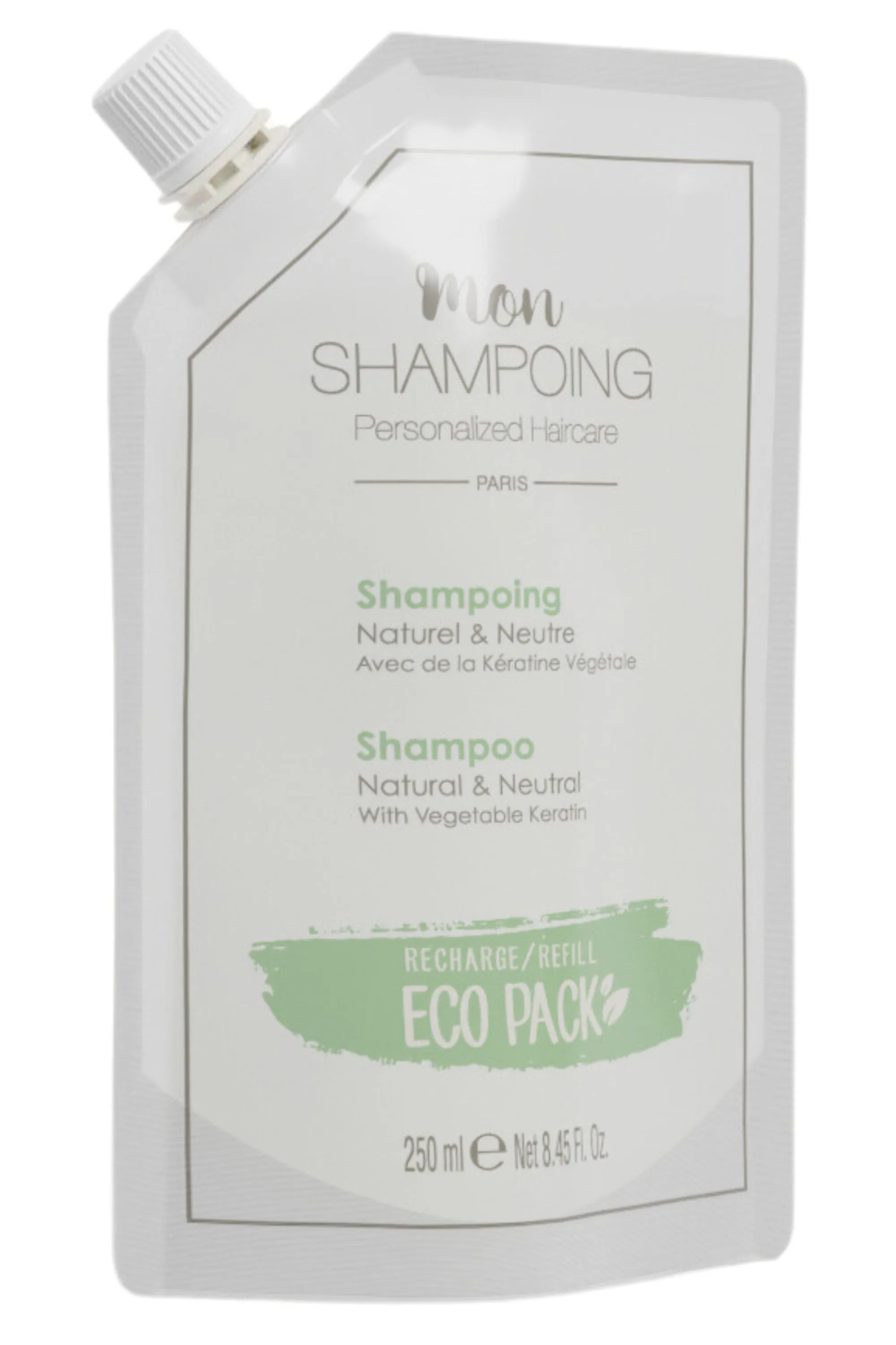 Mon SHAMPOING Shampoing rechargeable naturel & neutre pour tous types de cheveux-250 ml