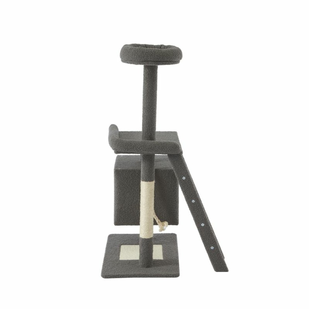 Arbre à chat calypso tissu bouclette gris foncé