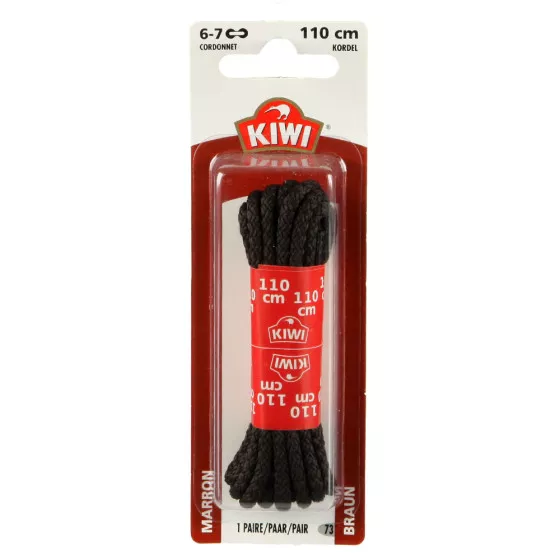 Lacets cordonnet 110 cm marron KIWI
