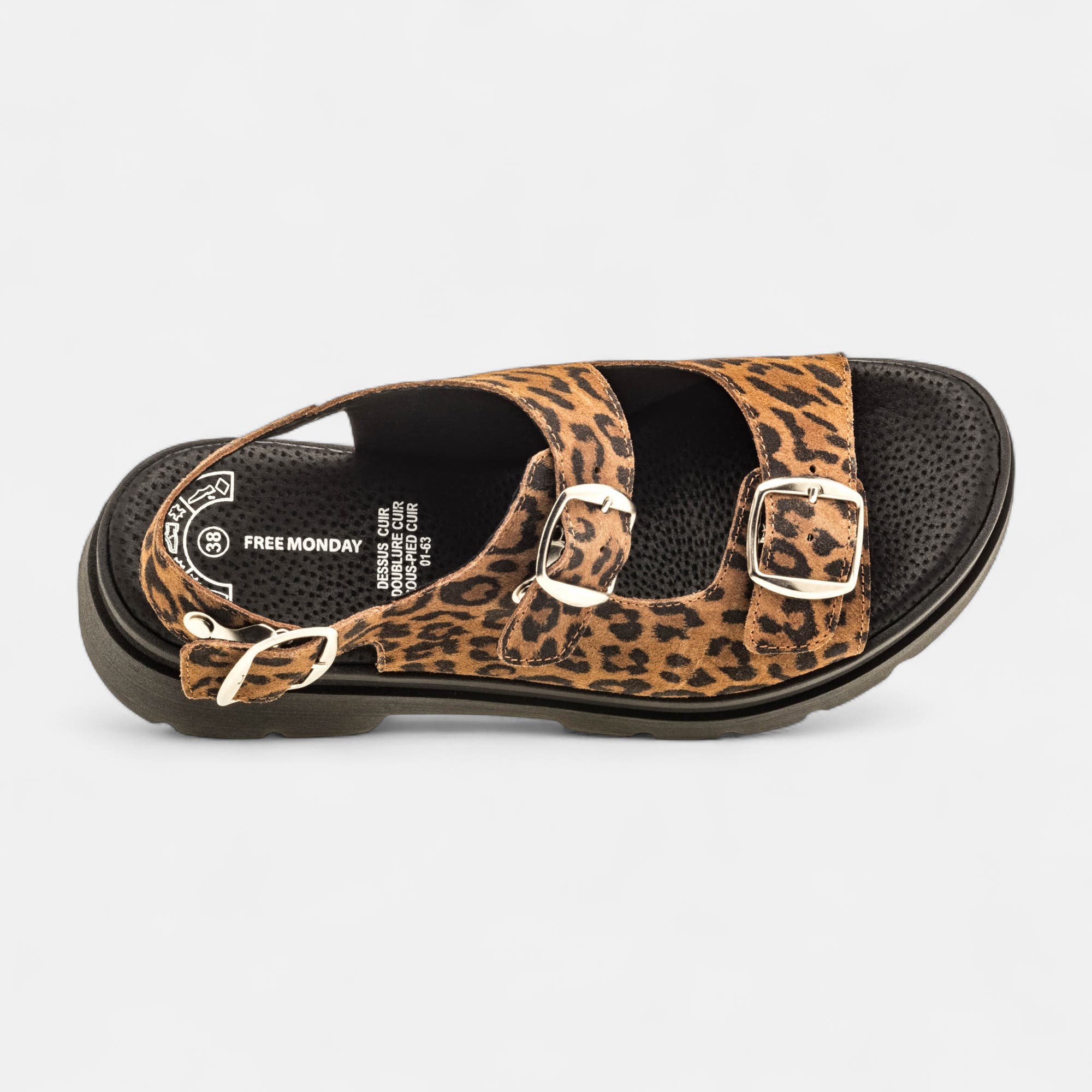 Sandales Femme en cuir camel