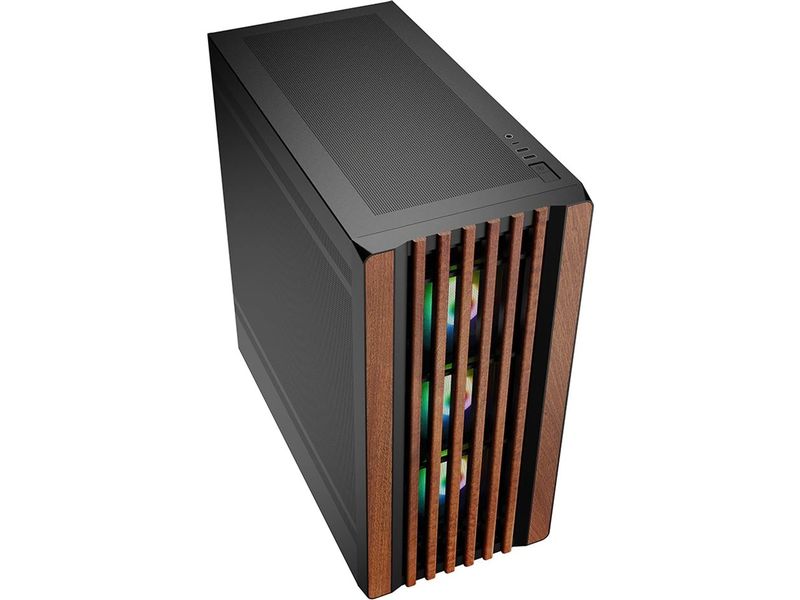 Sharkoon PC-Gehäuse Rebel C70M RGB Mid-Tower mit vier vorinstallierten 120-mm-PWM-Lüftern und adressierbarer RGB-Beleuchtung