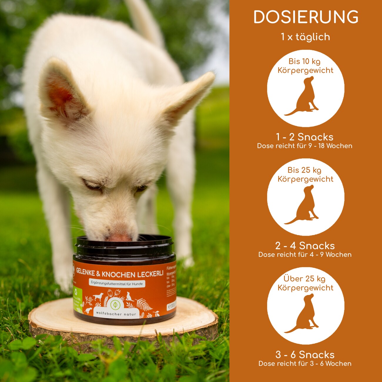 Wolfsbacher Natur Gelenke & Knochen Leckerli 3x