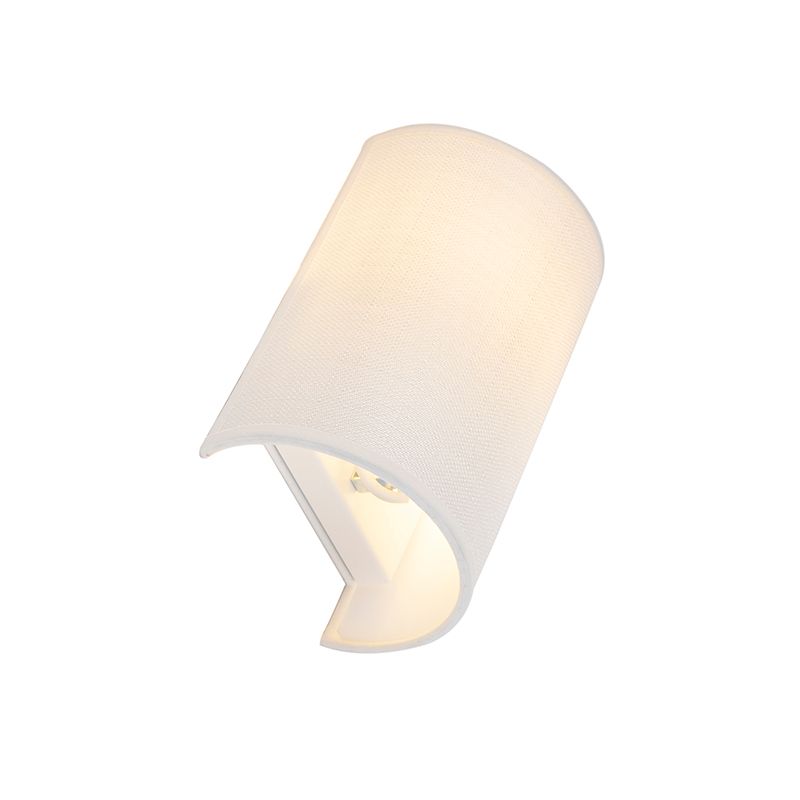 Smart wandlamp wit incl. Wifi A60 - Simple Drum Jute