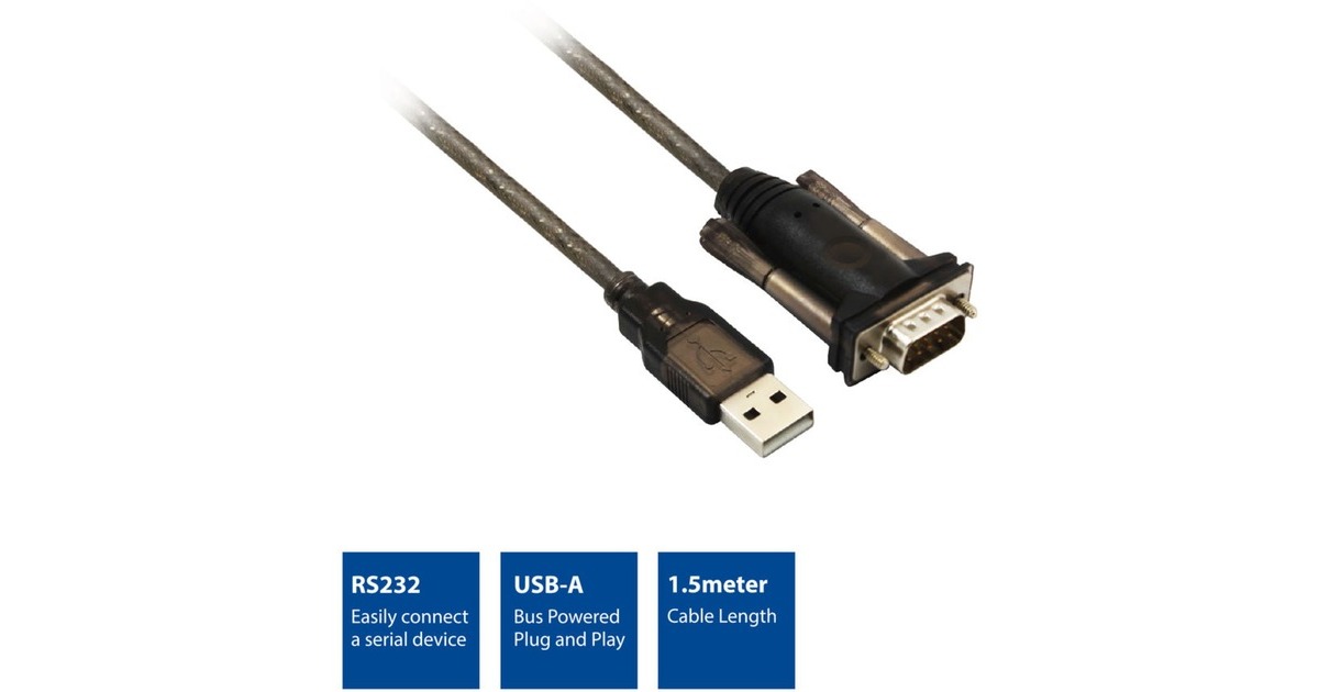 ACT ConnectivityUSB naar Serieel Converter (Basic Version) adapter  (Zwart)