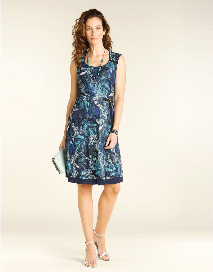 Robe bleue résille chic