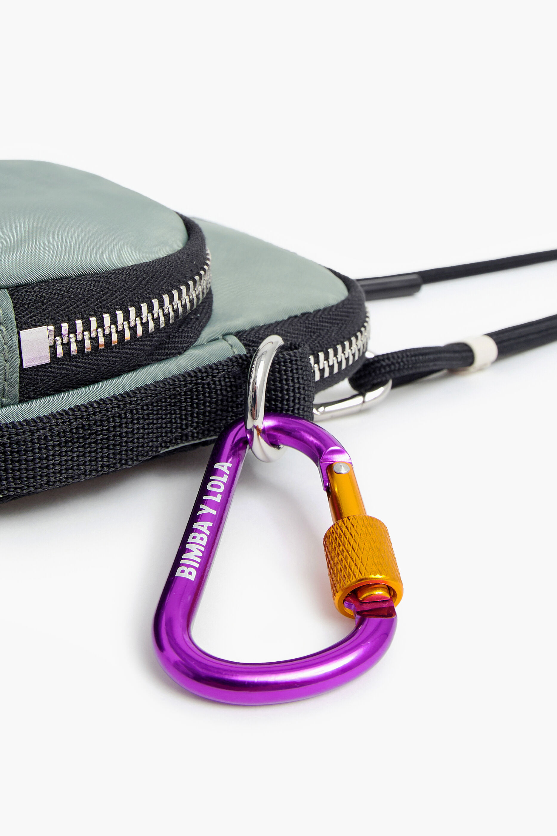 Mini bolsa, nylon verde claro
