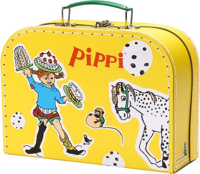 Pippi Langstrømpe Koffert 25 cm, Gul