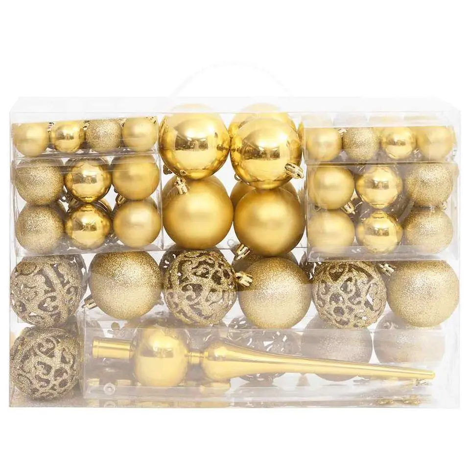 vidaXL - Kerstballenset - Goud - Polystyreen