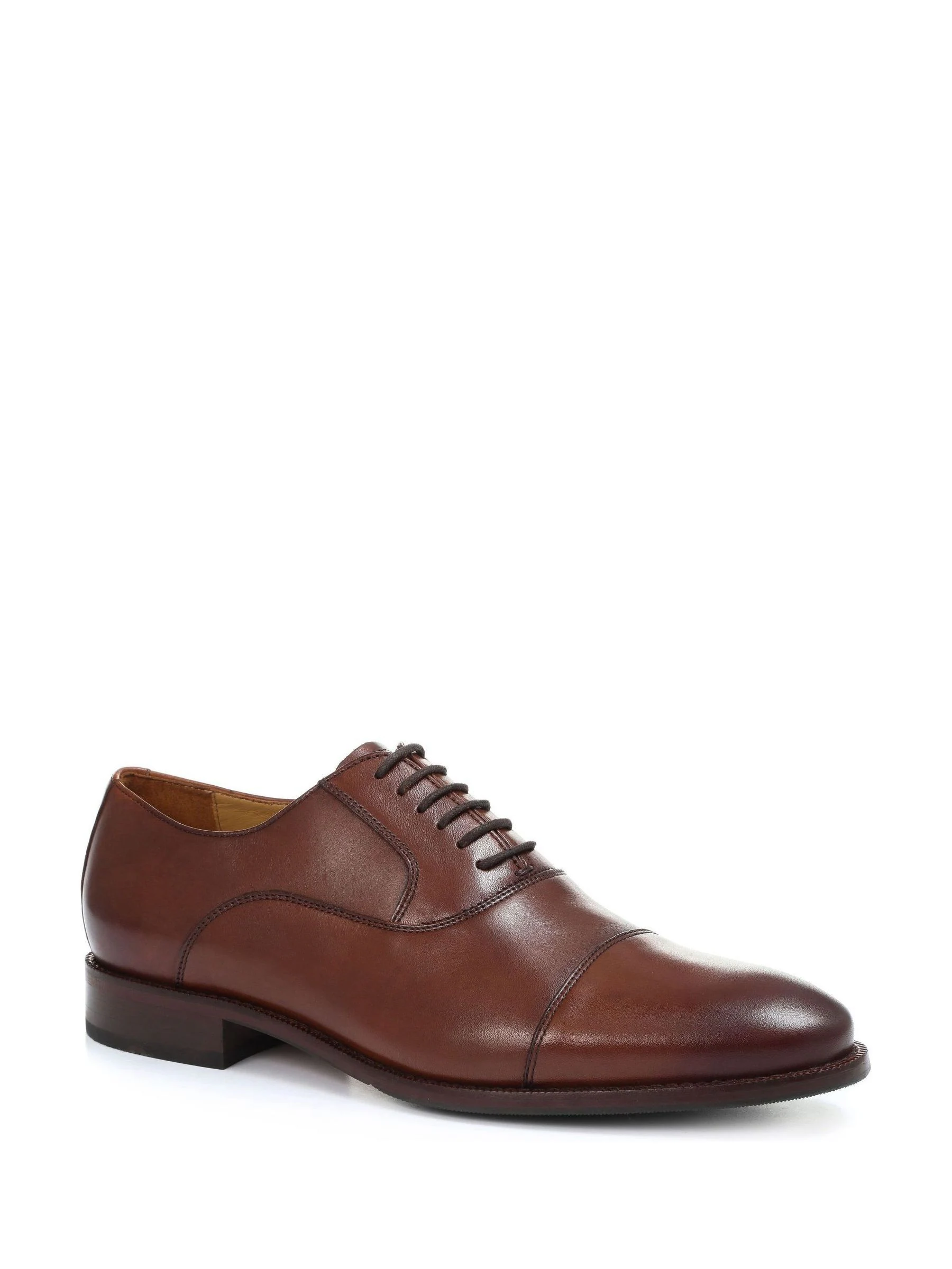 Bruin - Normale Pasvorm - Jones Bootmaker - Modieuze leren veterschoenen voor heren