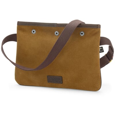 Schultertasche Veloursleder, Braun