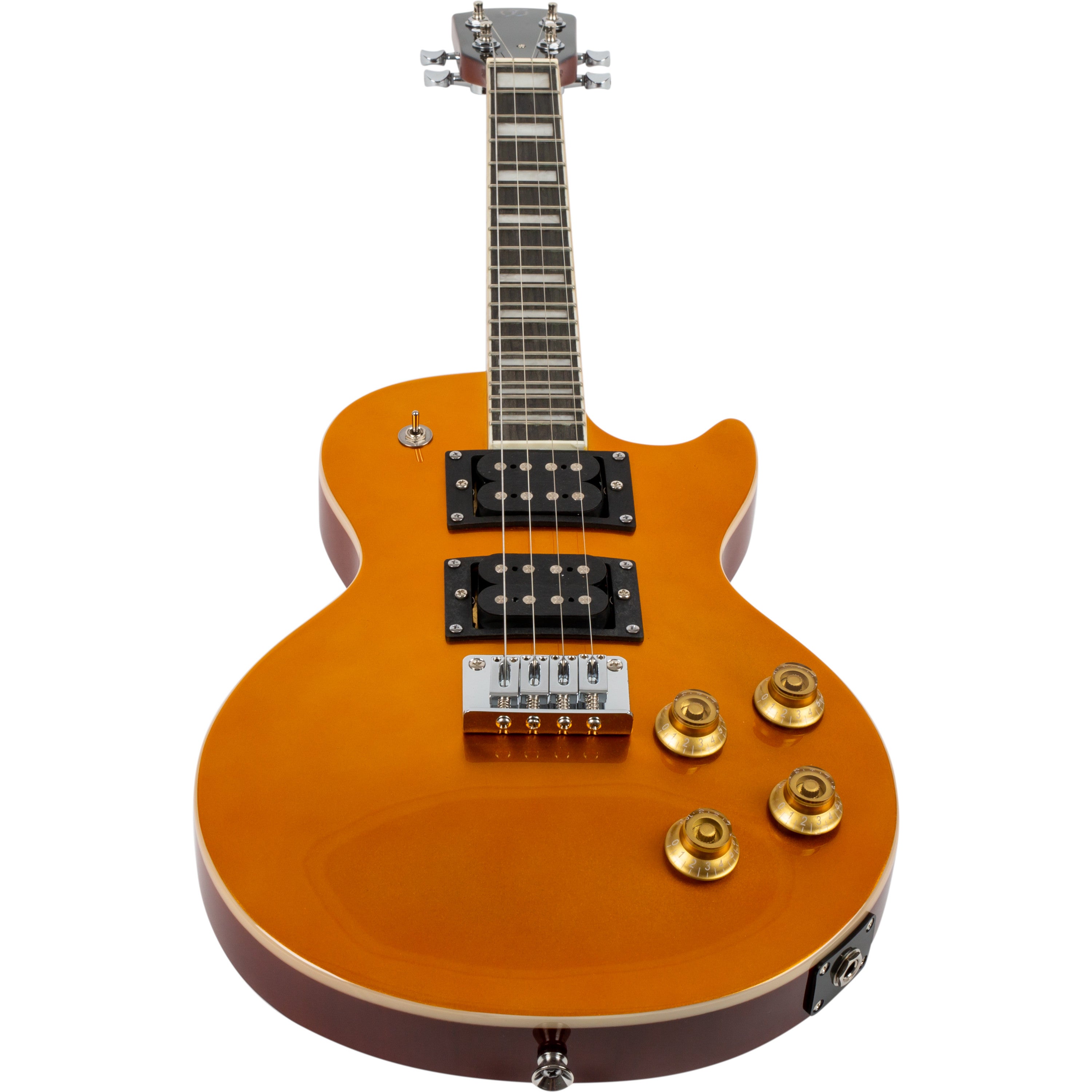 Flight Rock Series Centurion Tenor Vintage Gold solid body elektrische ukelele met gigbag