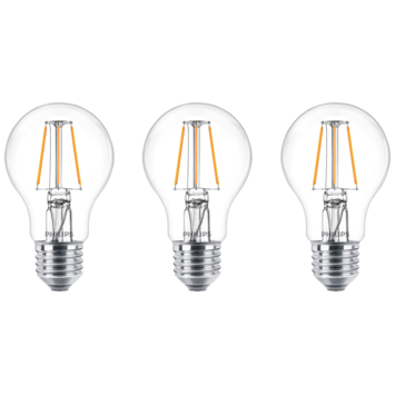 Philips LED peer E27 40W 3 stuks filament helder niet dimbaar