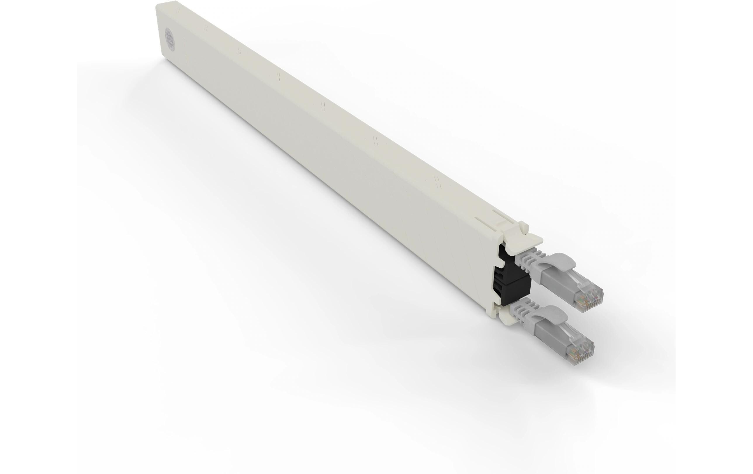 patchbox.one / Cassette / 8RU / Cat 6A, UTP, 0.8 m, GrauAll-in-One Lösung für Ordnung im Netzwerkschrank