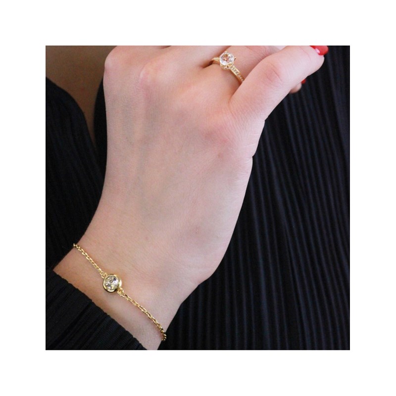 Parure Moon - Doré et Cristal