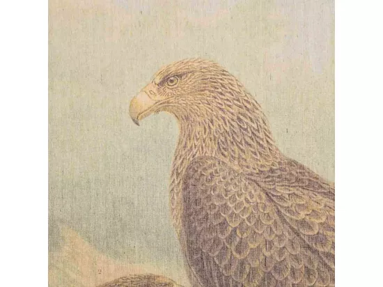 Toile parchemin imprimée sur tissu 65x95x2,5h