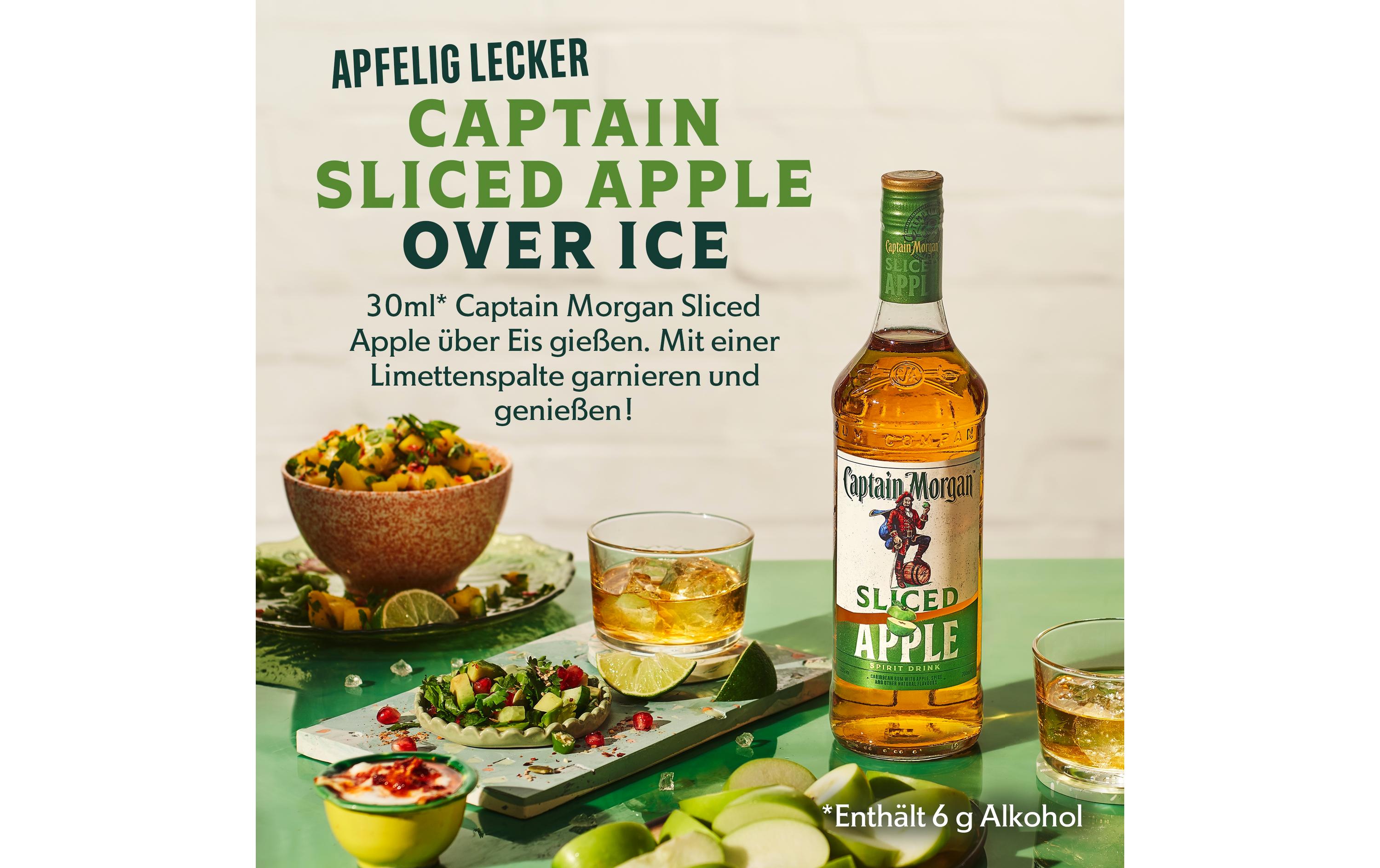 Rum Sliced Apple 0.7 lHochprozentige Spirituosen Spezialität mit knackigem Apfelaroma