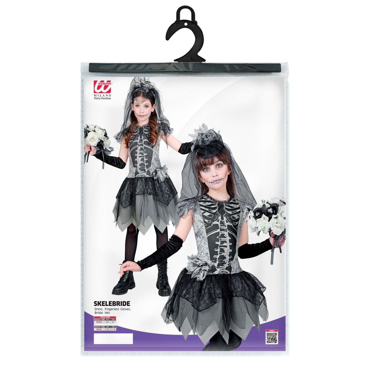 Halloween Jurk Meisje Skelet Bruidje