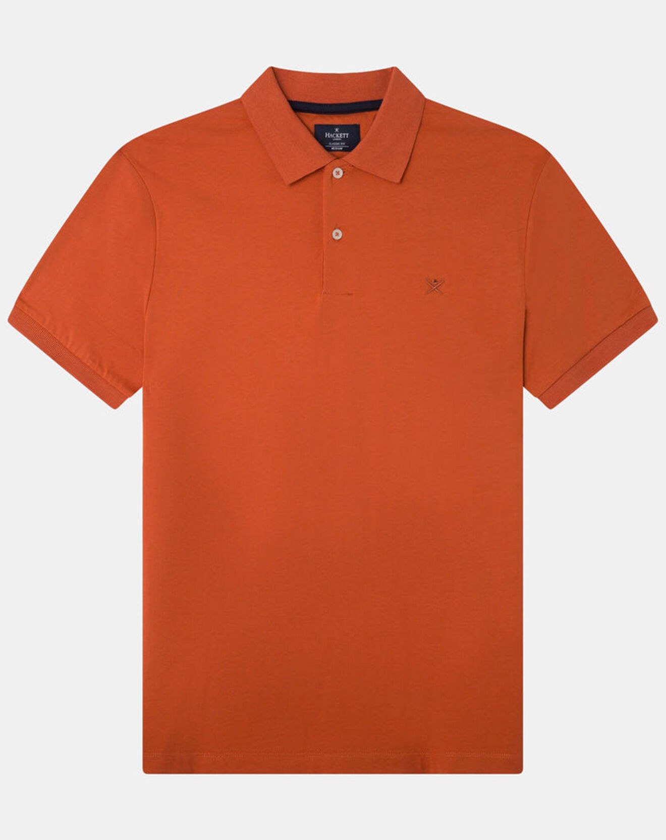 Hackett London Polo en Jersey Regular Fit uni Smart orange moyen