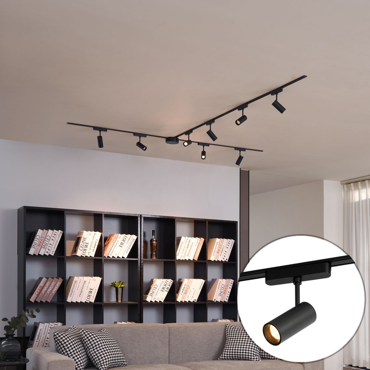 Modern railsysteem met 8 spots zwart 1-fase 400 cm - Magnetic Gert