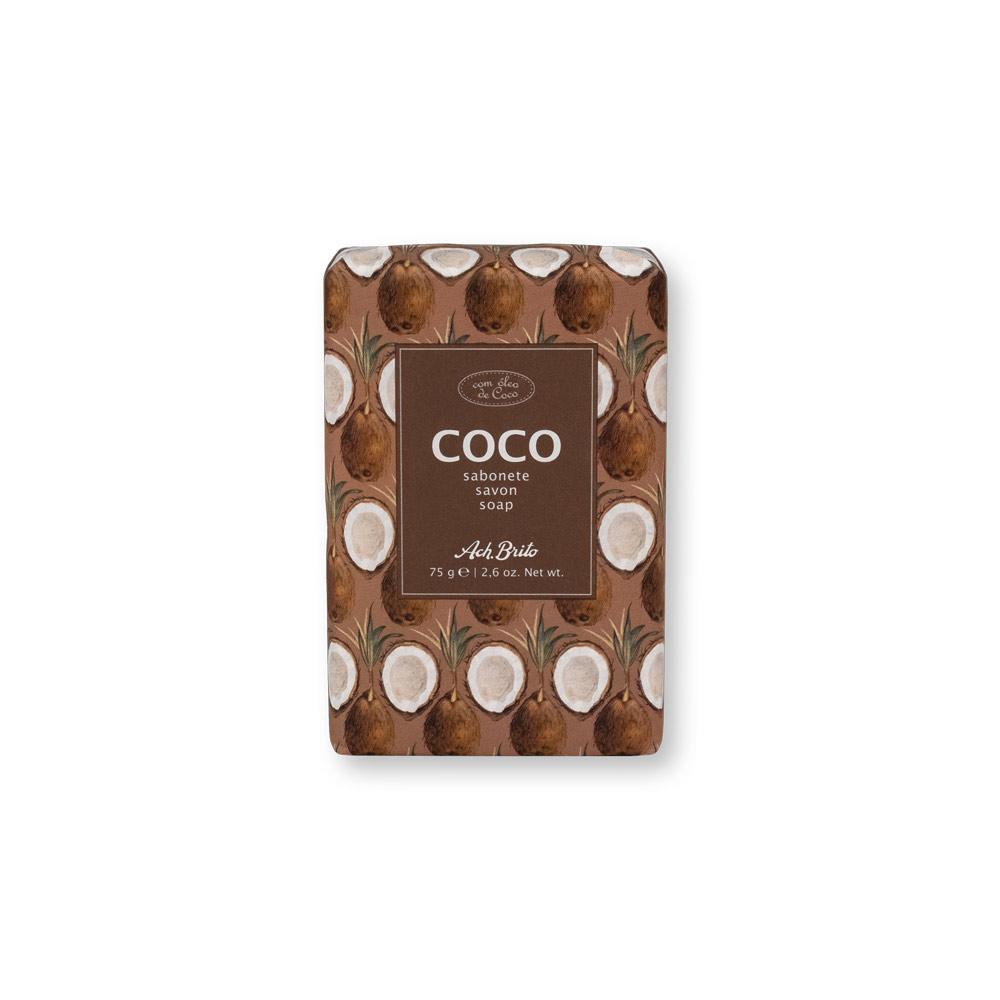 Ach. Brito® 35604 - Savons à base de savon végétal et enrichis à l'huile de coco (75 g)