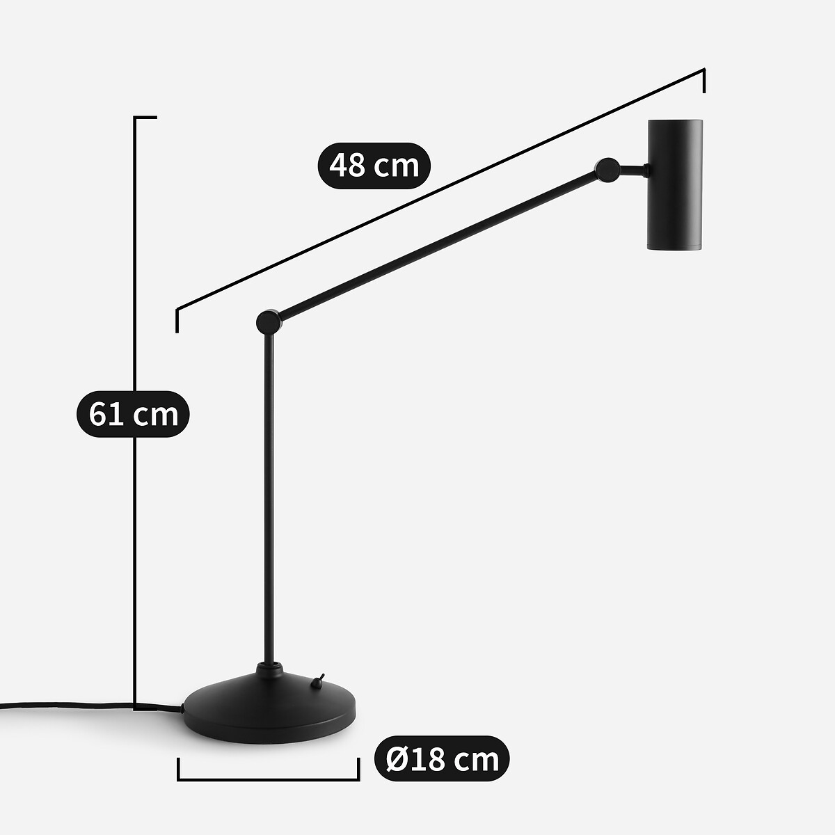 AM.PM<br>Luminária de mesa articulada em ferro, Eréni
