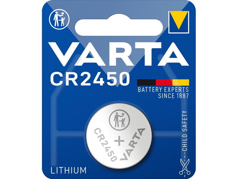 Varta Knopfzelle CR2450 , 1 Stück Knopfzelle CR 1/3 N