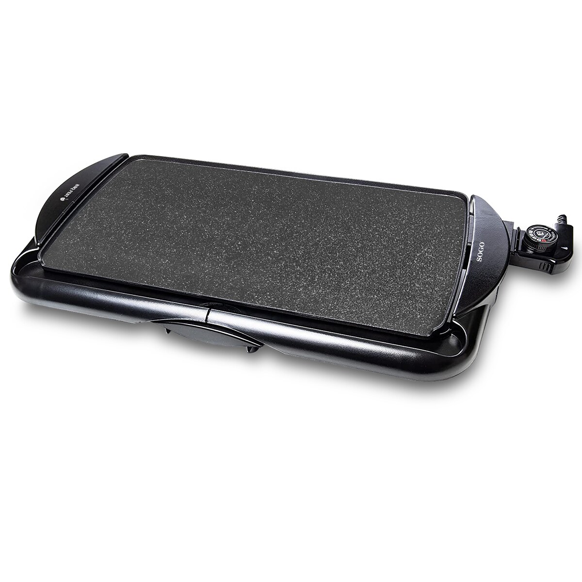 SOGO Elektrischer Tischgrill mit Stone-Finish-Beschichtung - 48x26cm - 2000W