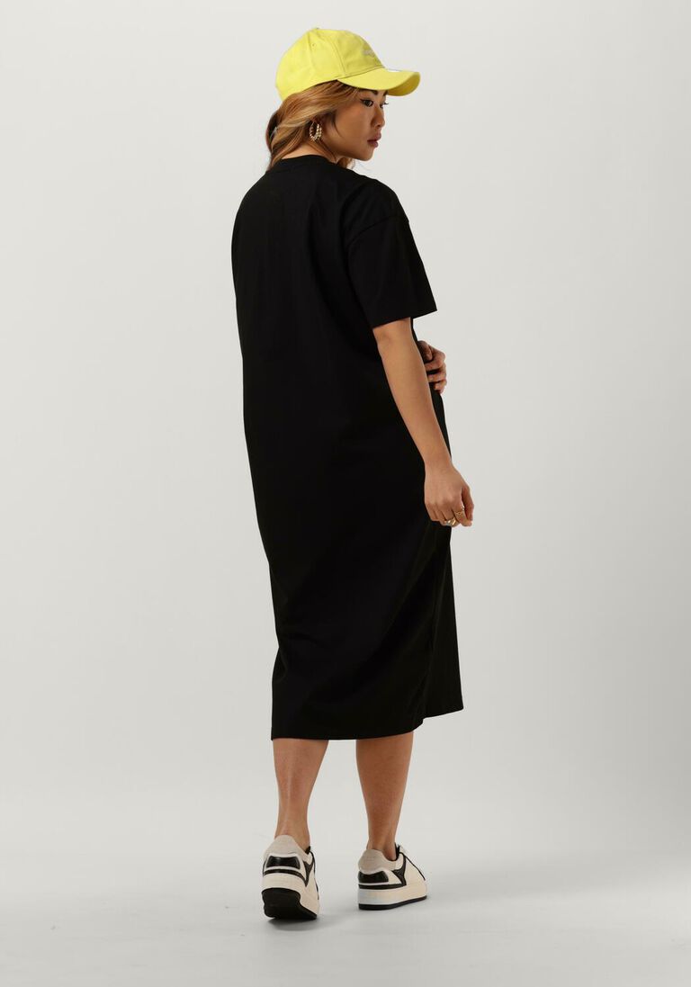 CALVIN KLEIN zwarte calvin klein midi jurk institutional long t-shirt dress