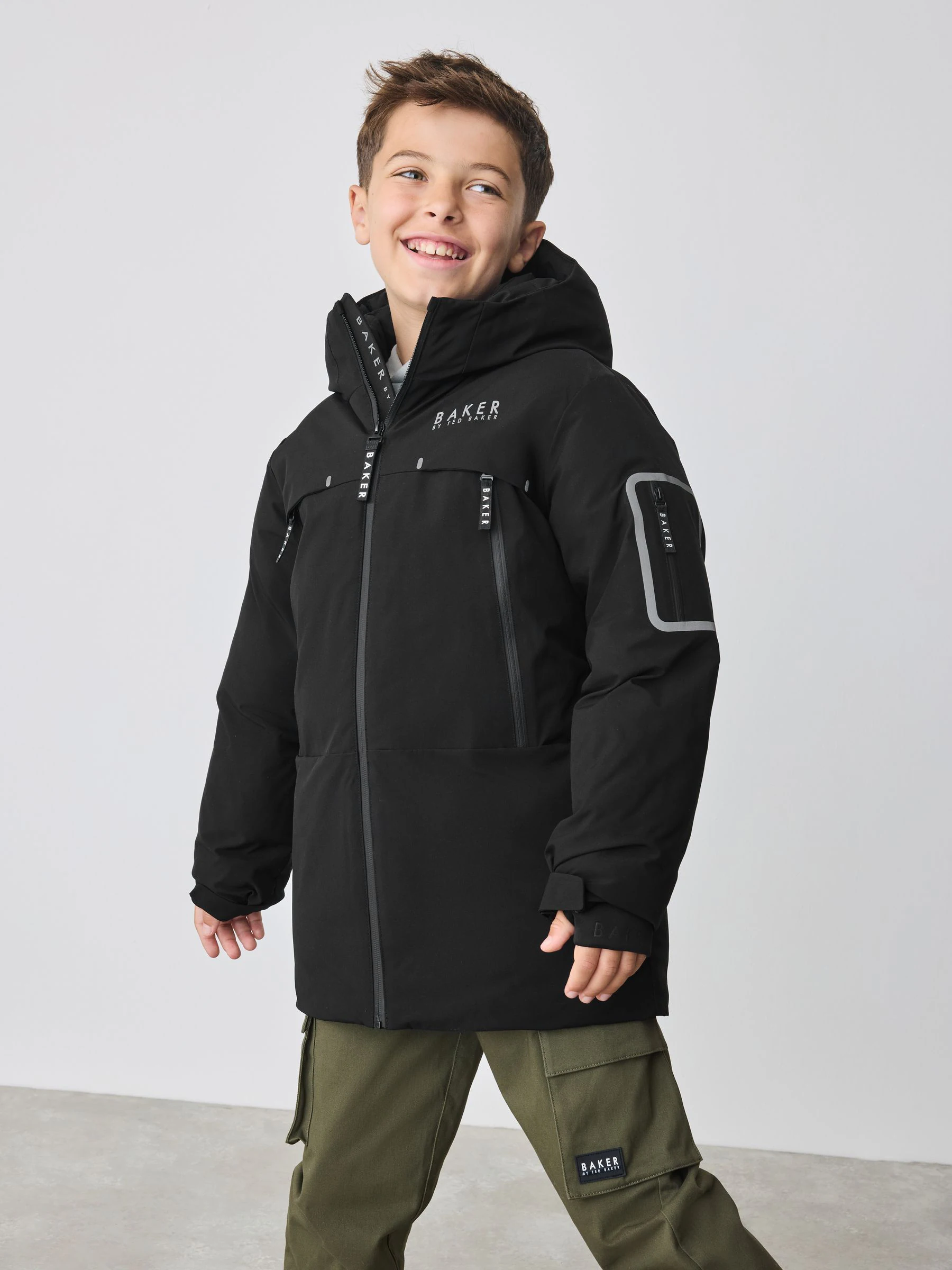 Zwart - Baker by Ted Baker regenbestendige parkajas