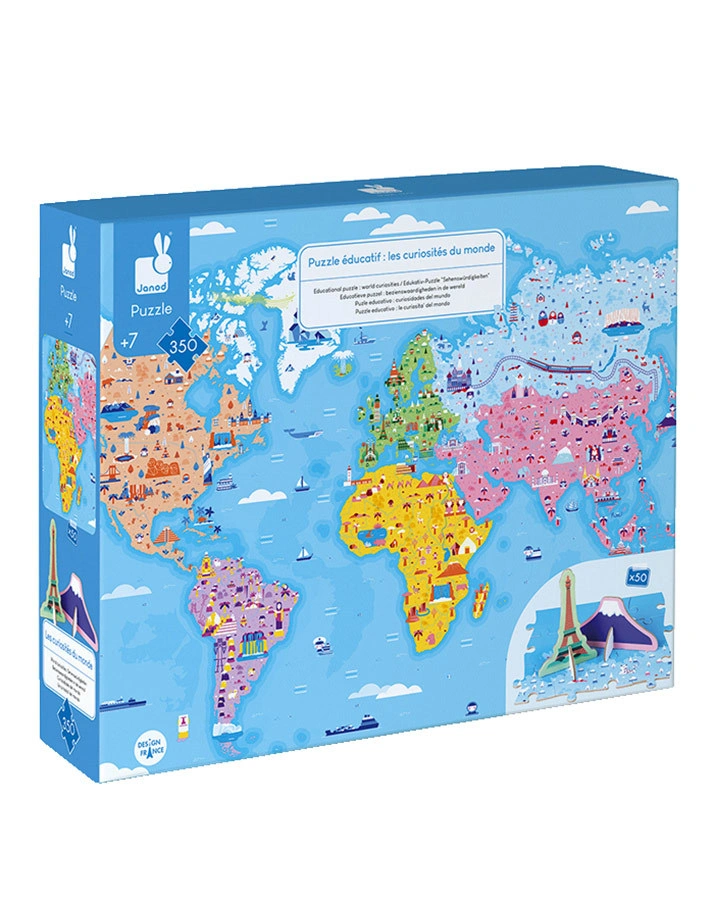 Puzzle EDUKATIV – SEHENSWÜRDIGKEITEN (350 Teile) mit Aufstellern
