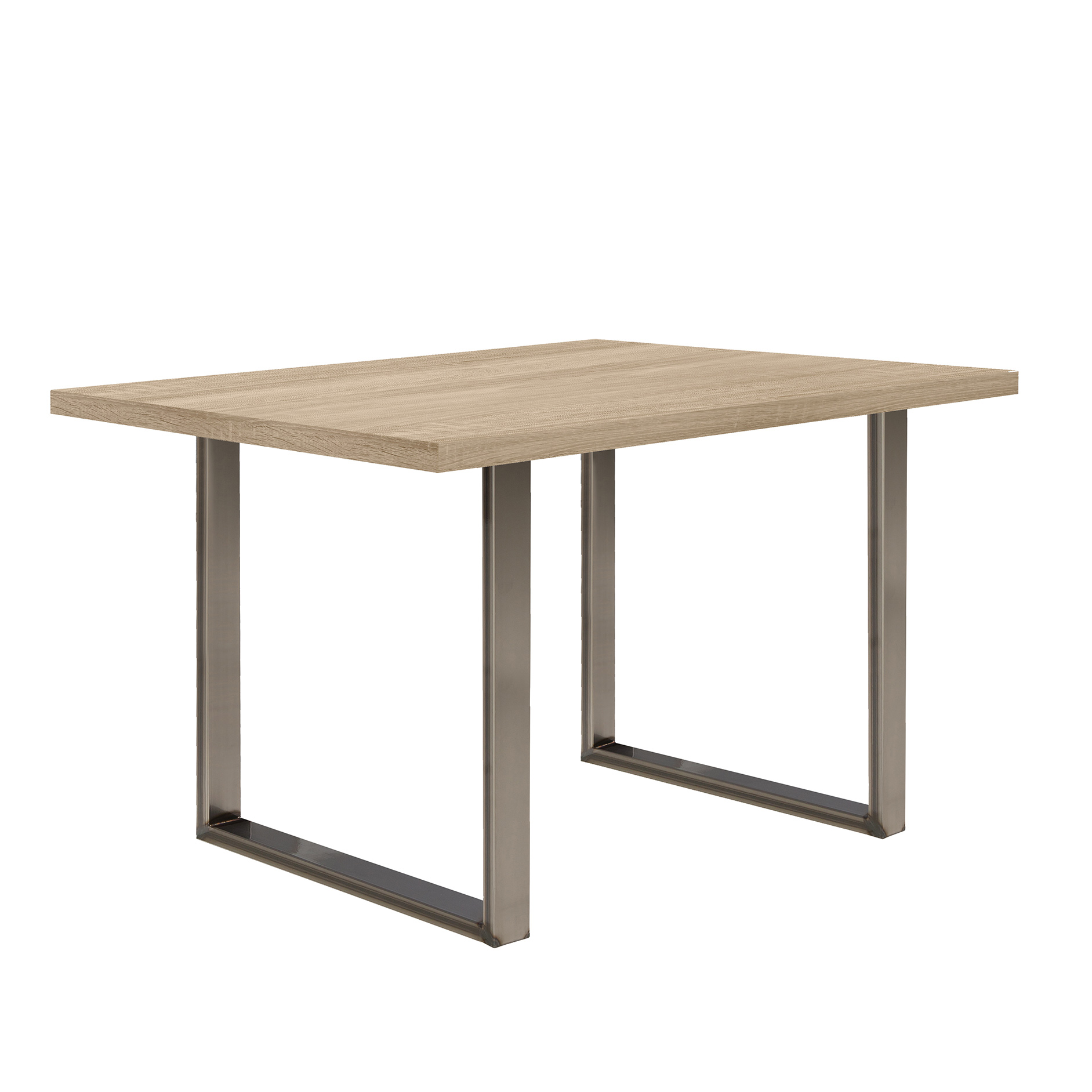 Esstisch - Sonoma Eiche - silber - 140x90 cm