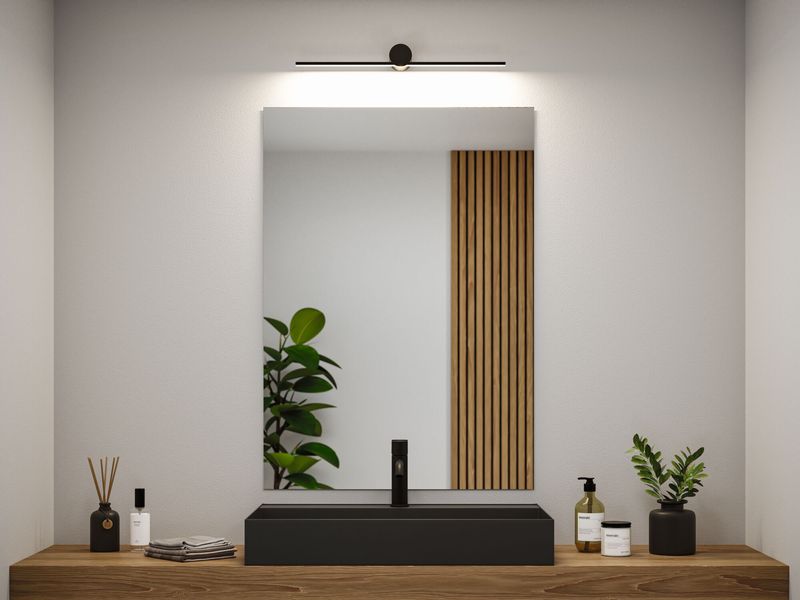 Paulmann Spiegelleuchte LED Sava 5W Schwarz Spiegelrohrleuchte mit Schutzart IP44