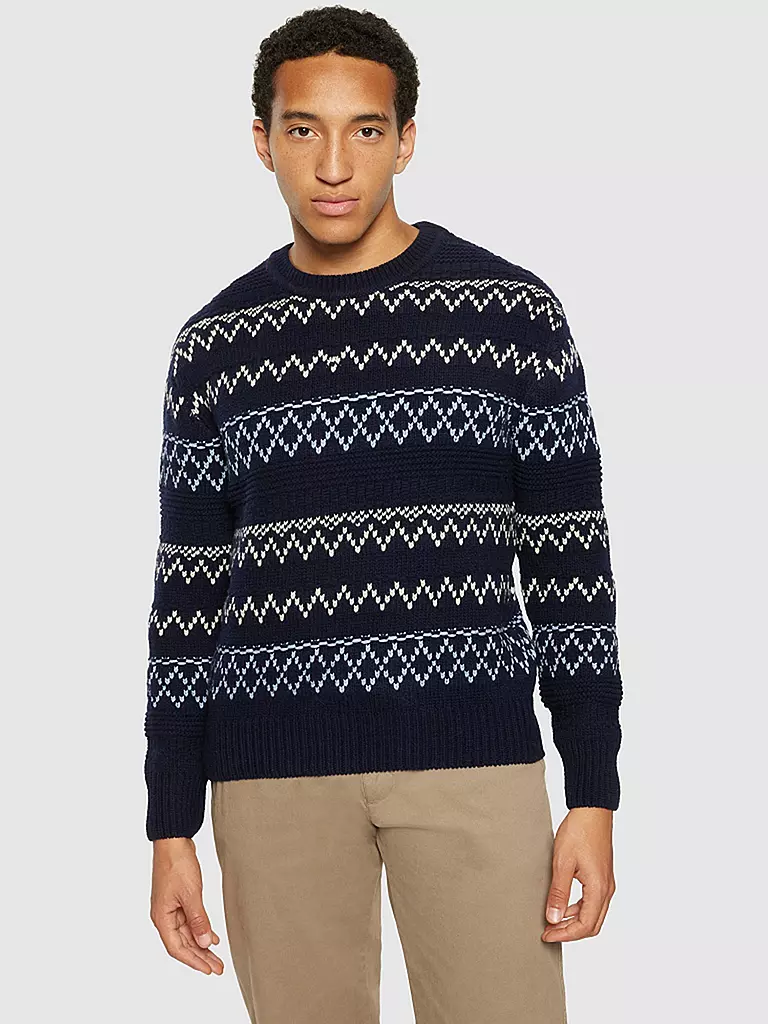 KNOWLEDGE COTTON APPAREL Pullover blau