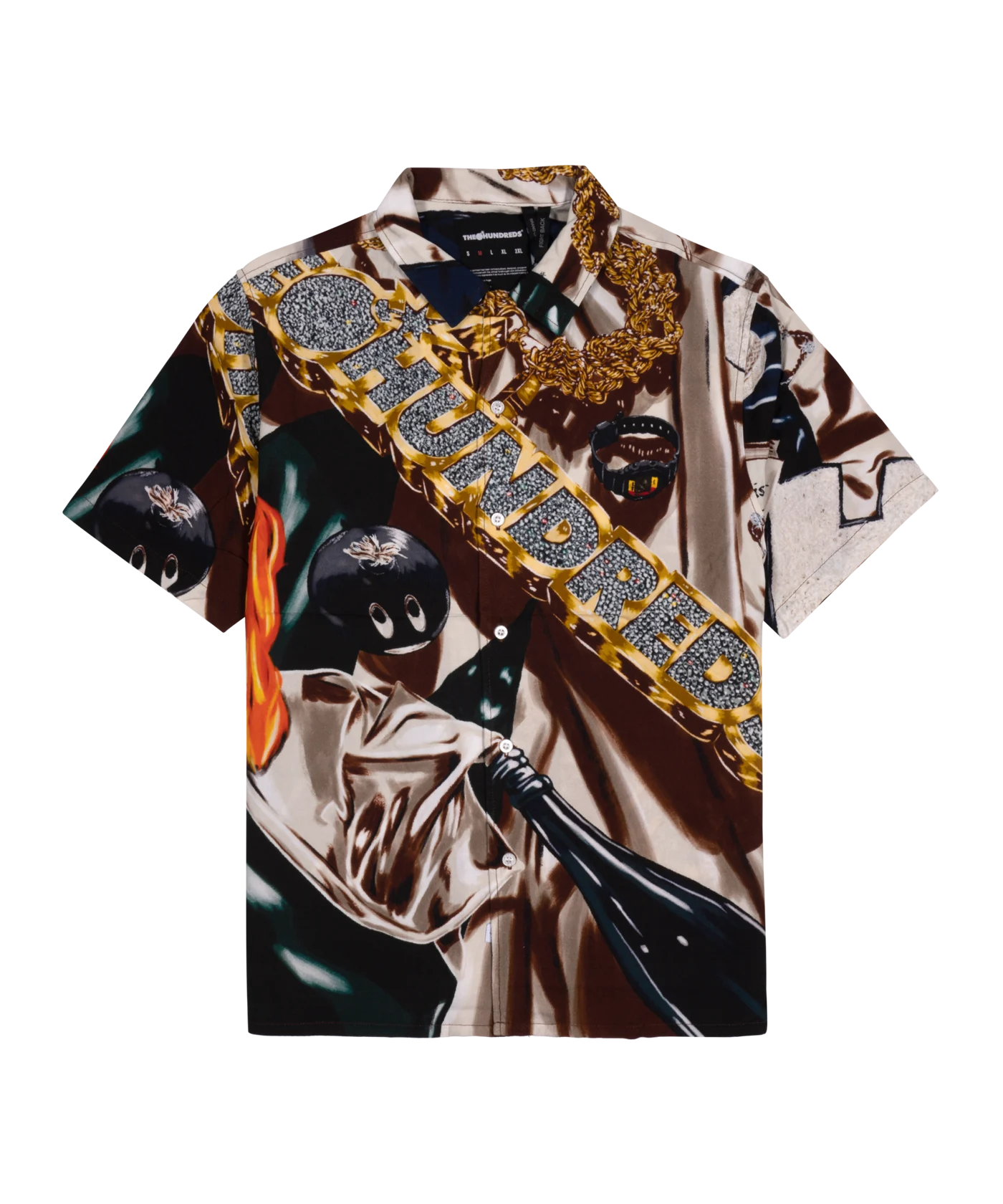 The Hundreds Memorabilia Hemd Braun