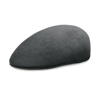 Car Cap Schurwollfilz, Dunkelgrau