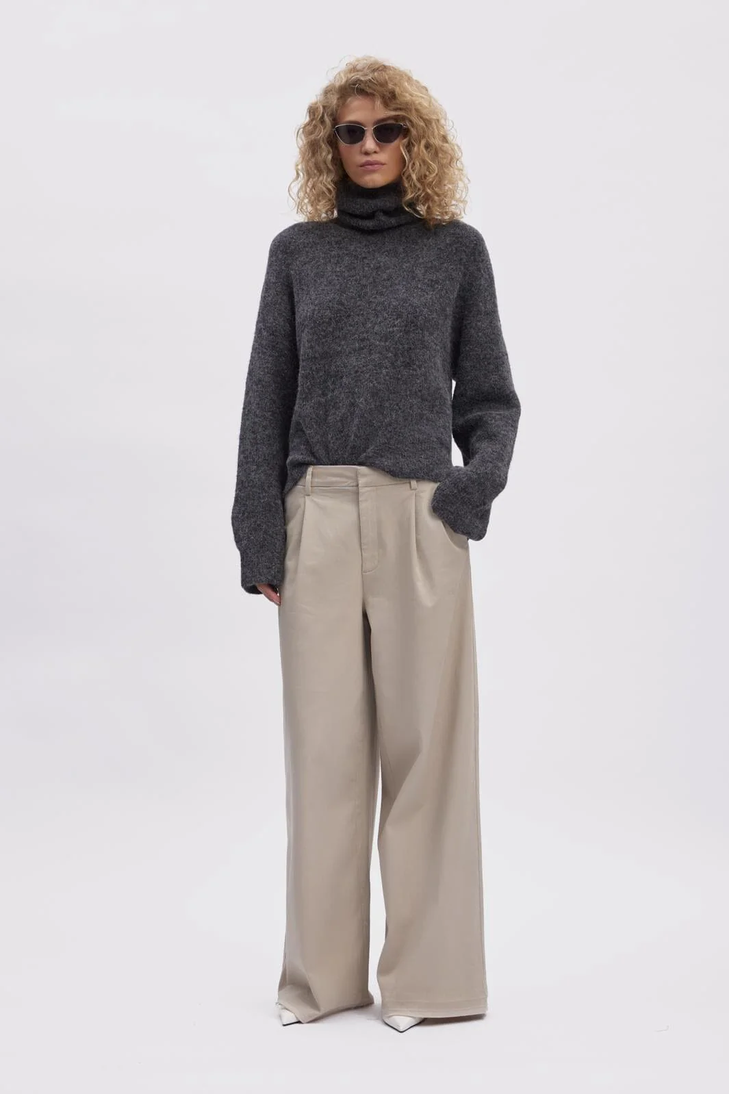 Gestuz Alphagz Rollneck 106286 charcoal melange