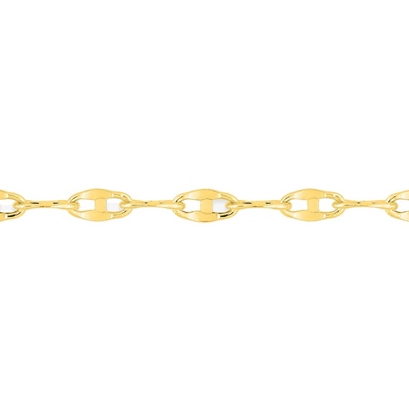 Collier 45 cm Mixte - Grain de café - Or 18 Carats - Largeur 2 mm