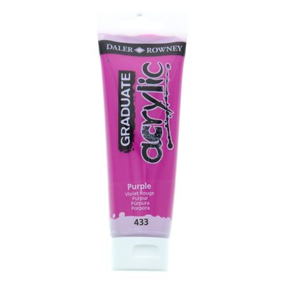 Daler-Rowney Graduate - Peinture acrylique - pourpre - 120 ml
