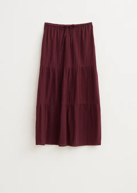 Maxi rok met textuur paars (AUBER)