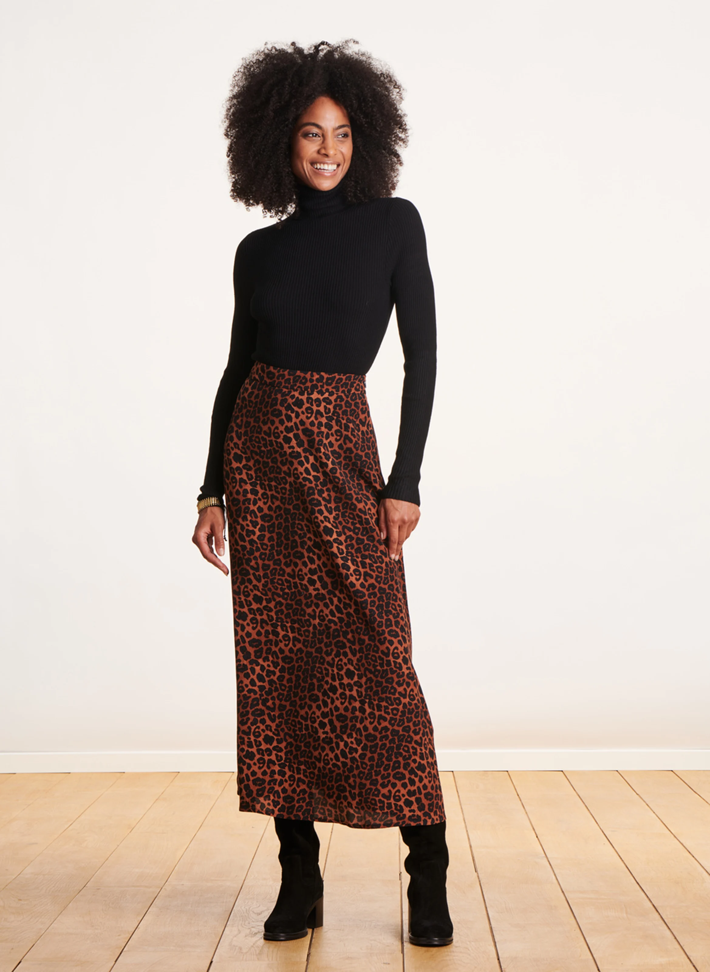 Pull col roulé | Noir