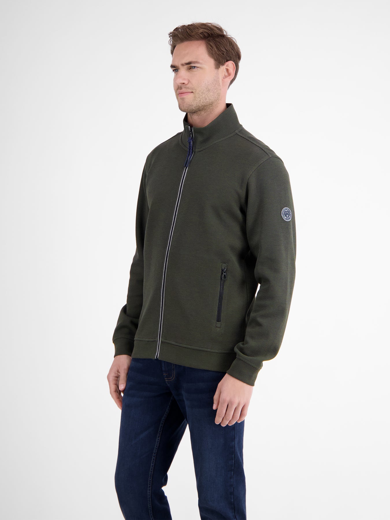 Sweatjacke in weicher Strukturqualität