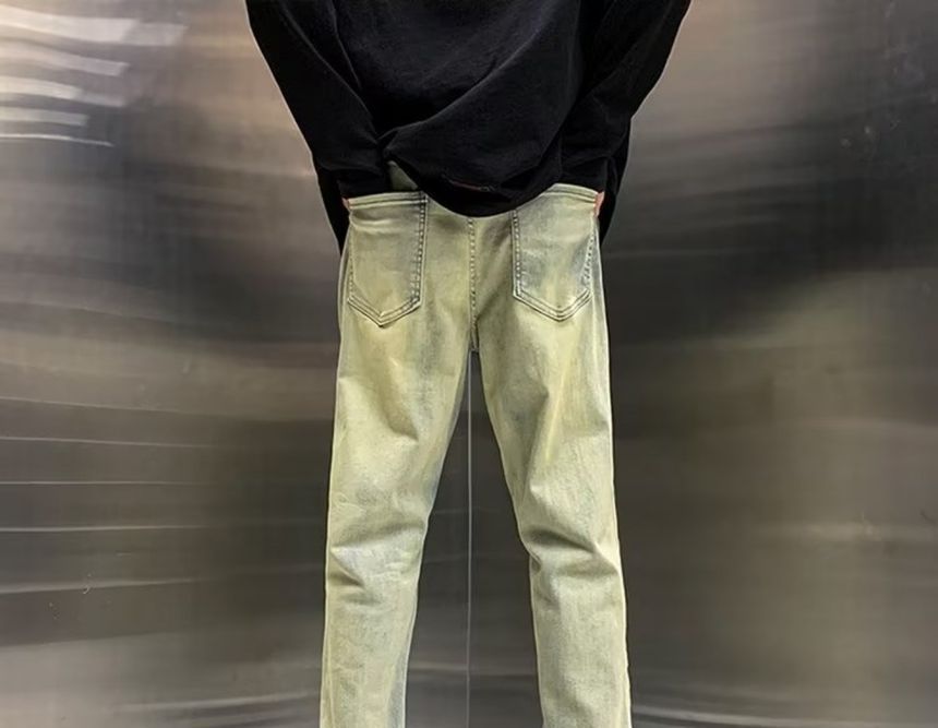 Mimiyox - Mid Rise Washed Loose-Fit Jeans