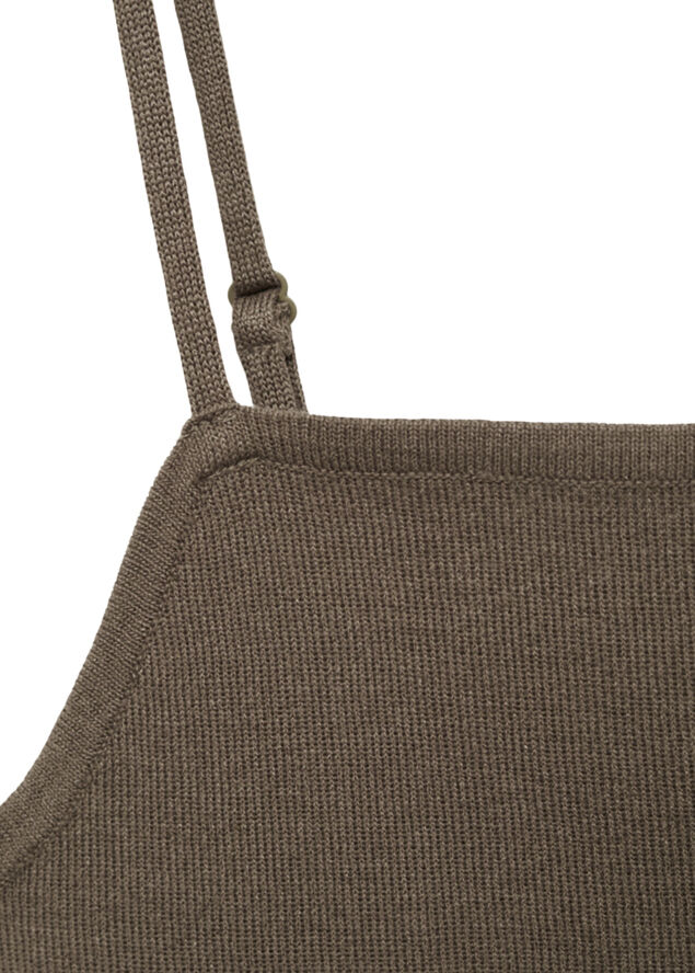 MANGO Knit strap top Beige - khaki