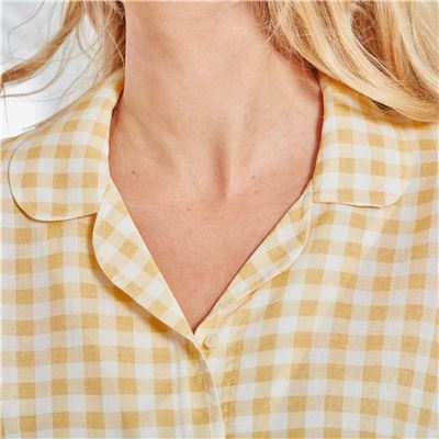Pyjama femme motif vichy - BECQUET CRÉATION