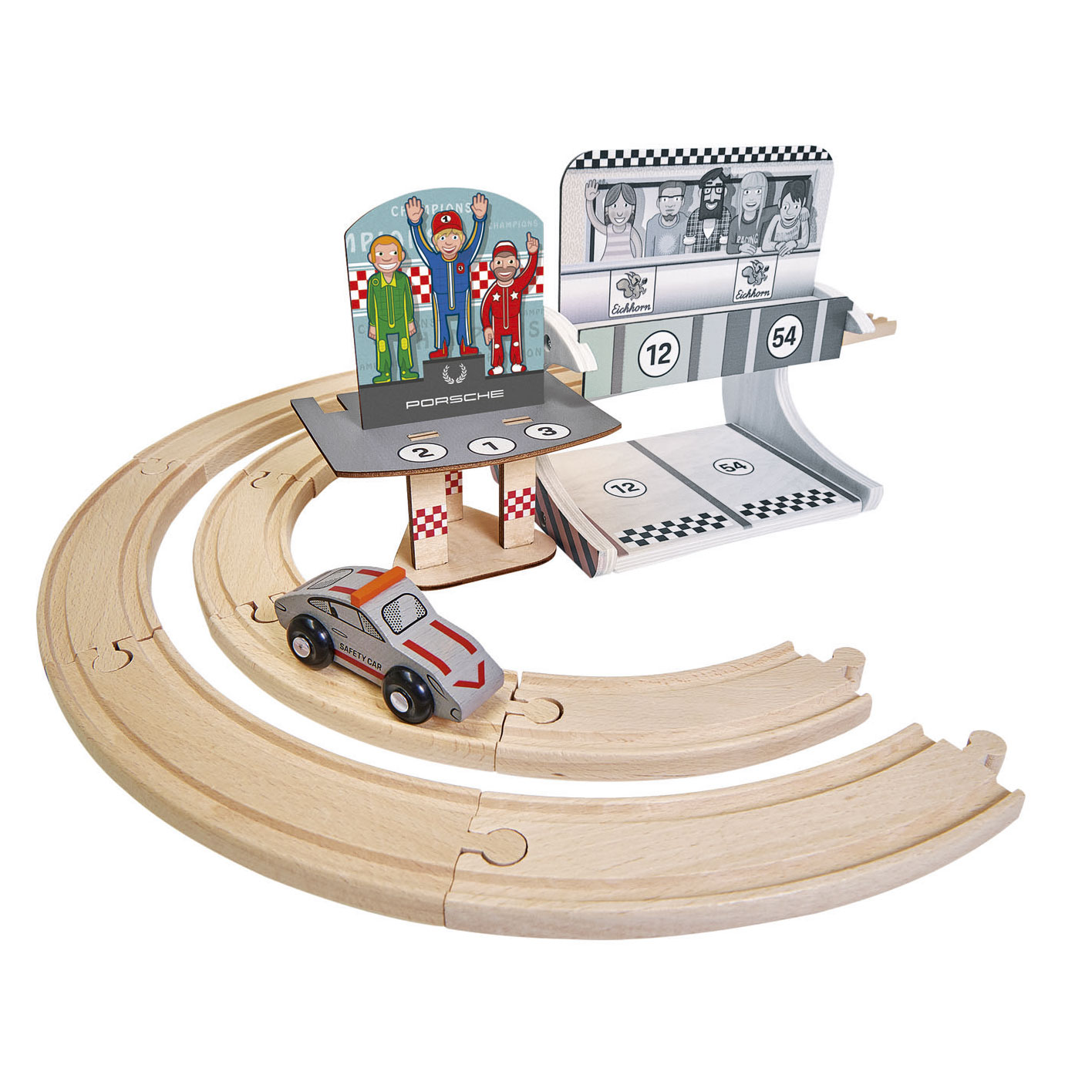 Eichhorn Houten Porsche Race Set, 14dlg.