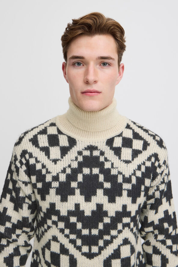 Casual Friday CFKLAES roll neck wool knit Dark navy