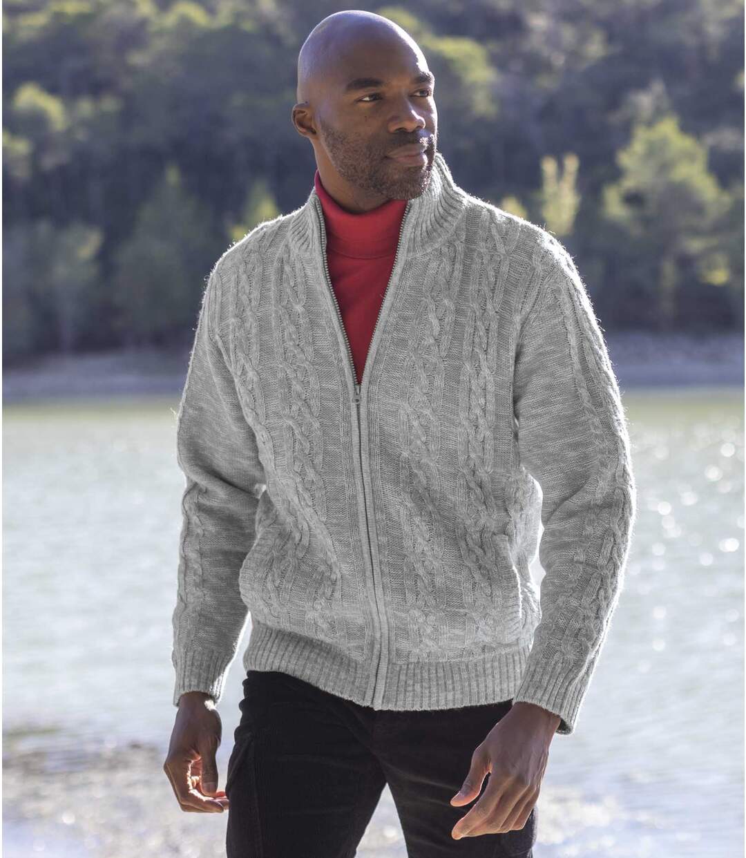 Blouson Tricot Doublé Polaire